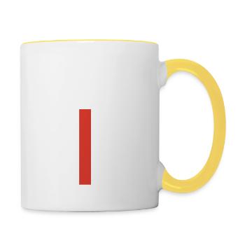 Kronengasse Solothurn - Tasse zweifarbig - Weiß/Gelb - Rechts