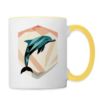 dolphin - Contrasting Mug - white/yellow - Right