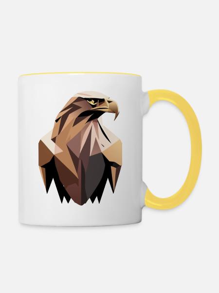 Steinadler - Tasse zweifarbig - Weiß/Gelb