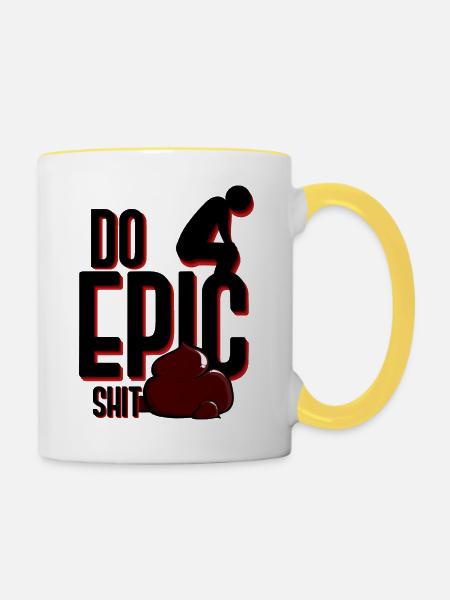 Epic - Tasse zweifarbig - Weiß/Gelb