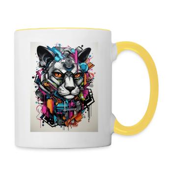 [MB] Well roared, tiger - Contrasting Mug - white/yellow - Right