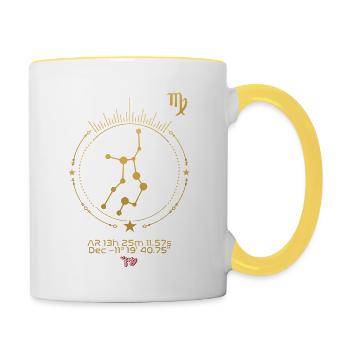 JUNGFRAU - Tasse zweifarbig - Weiß/Gelb - Rechts