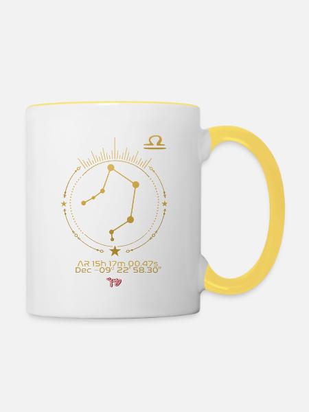 PFUND - Tasse zweifarbig - Weiß/Gelb