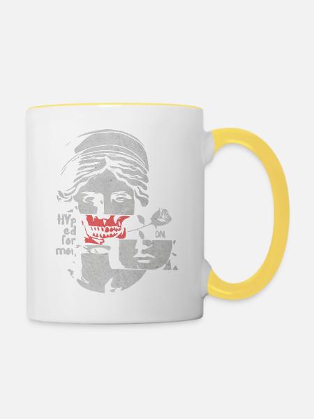 Stature - Tasse zweifarbig - Weiß/Gelb