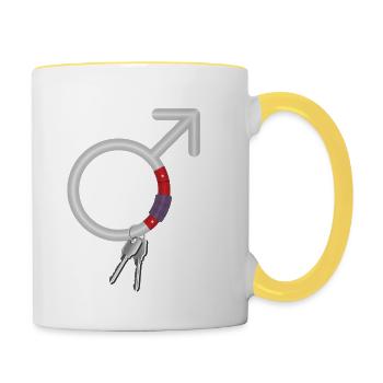Carabiner Male - Contrasting Mug - white/yellow - Right