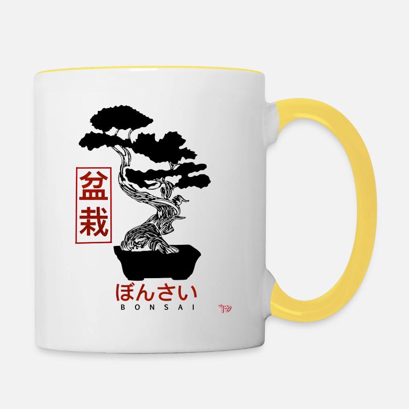 BONSAI - Contrasting Mug - white/yellow