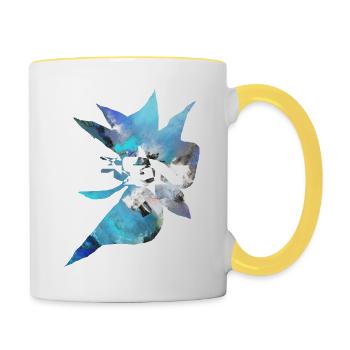 DESign fin - Mug contrasté - blanc/jaune - Droite