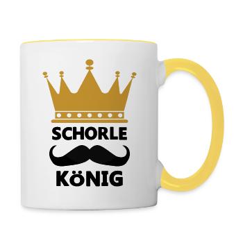 Schorle König - Tasse zweifarbig - Weiß/Gelb - Rechts