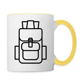 Backpack - Contrasting Mug - white/yellow - Right