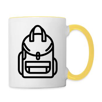 Backpack - Contrasting Mug - white/yellow - Right