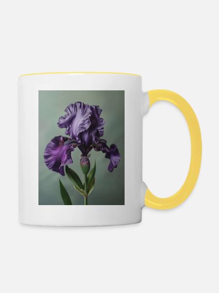 Iris FL 10 - Tasse zweifarbig - Weiß/Gelb