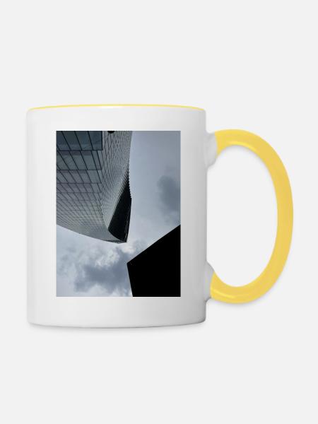 Skyscraper - Tasse zweifarbig - Weiß/Gelb