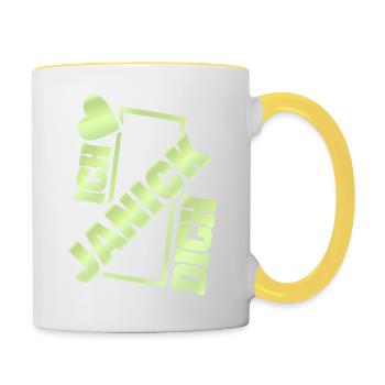 Couple Janick - Contrasting Mug - white/yellow - Right
