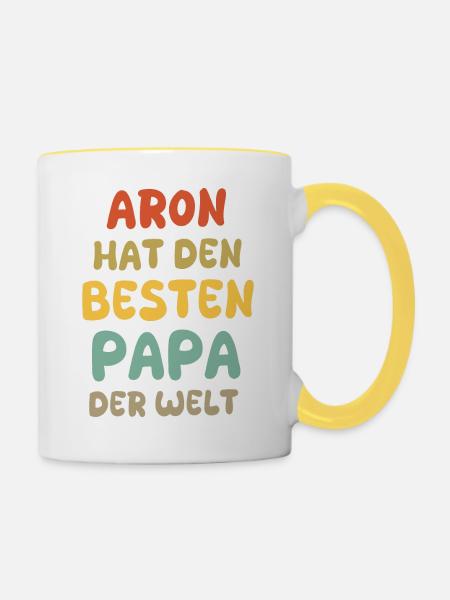 Baby Aron - Tasse zweifarbig - Weiß/Gelb