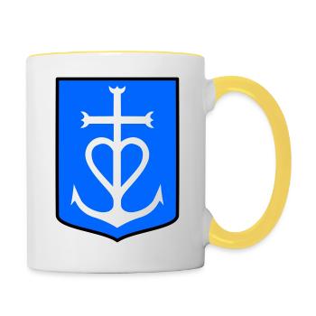 Croix Camargue - Contrasting Mug - white/yellow - Right