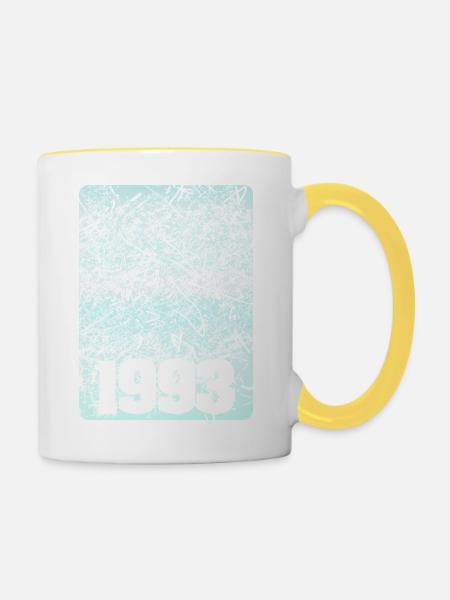 1993 - Tasse zweifarbig - Weiß/Gelb