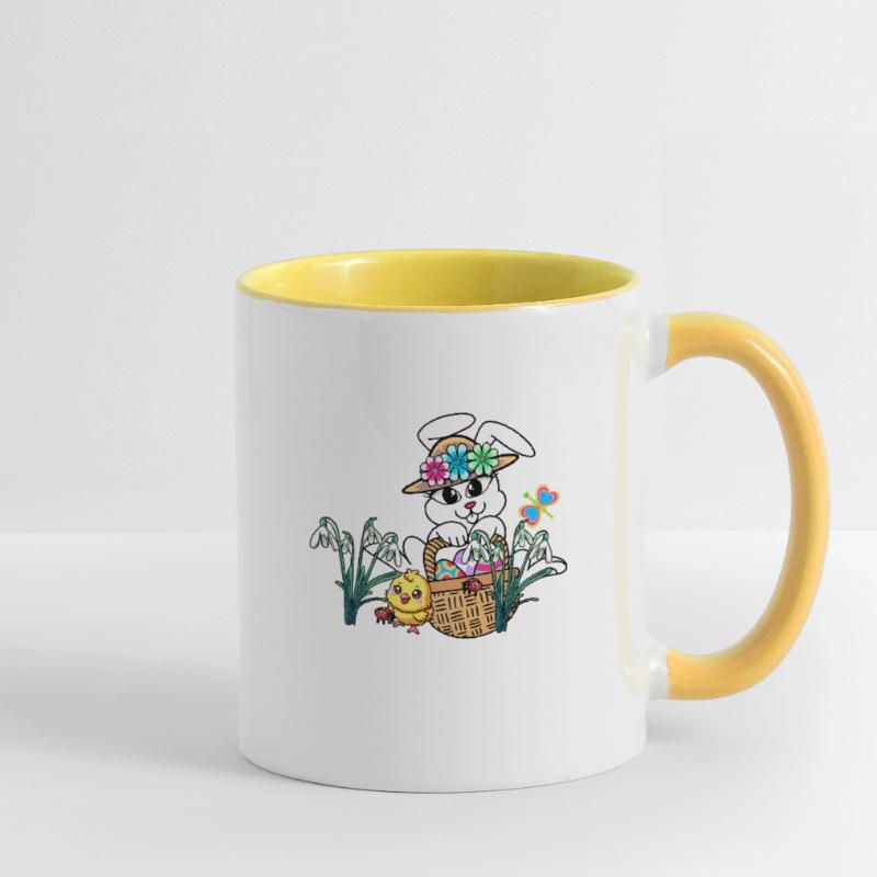 Easter Easter Bunny Easter Eggs Kids Easter Eggs Contrasting Mug