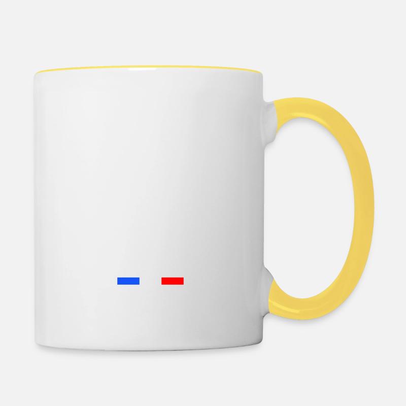 La vie en CÔTES-D'ARMOR Numéro 22 Bretagne - Mug contrasté - blanc/jaune