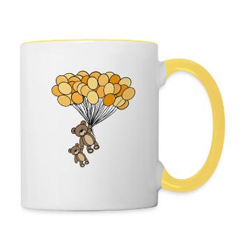 Enfants - Mug contrasté - blanc/jaune - Droite