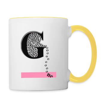 Gone in motion past lost - Contrasting Mug - white/yellow - Right