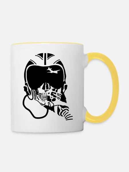 Jet Pilot - Tasse zweifarbig - Weiß/Gelb