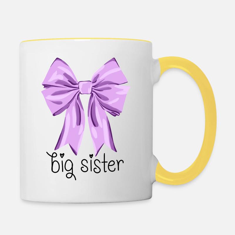 Big Sister - Contrasting Mug - white/yellow