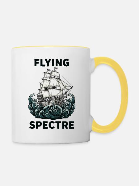Legende des fliegenden Spectre-Geisterschiffs - Tasse zweifarbig - Weiß/Gelb