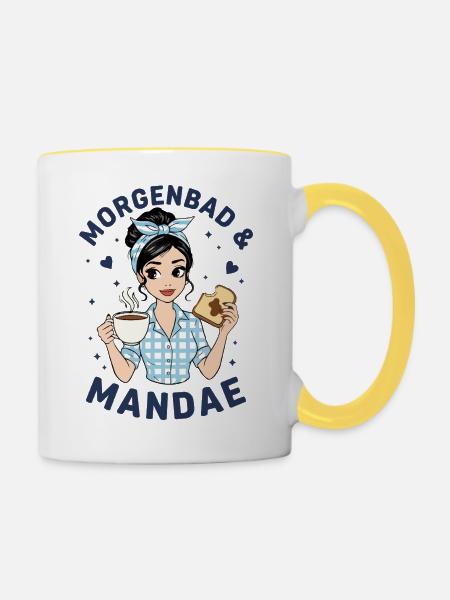Morning Brew Darling - Tasse zweifarbig - Weiß/Gelb