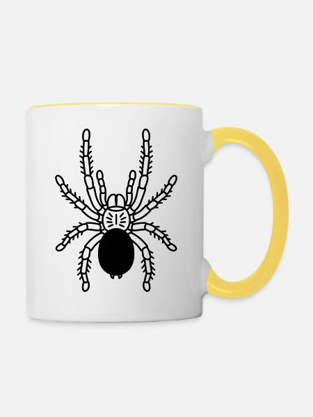 Tarantel Tarantel - Tasse zweifarbig - Weiß/Gelb