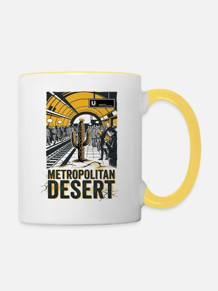 Metropolitan Desert - Tasse zweifarbig - Weiß/Gelb