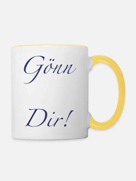 Goenndir - Tasse zweifarbig - Weiß/Gelb