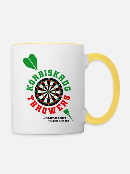 Körbiskrug Throwers  - Tasse zweifarbig - Weiß/Gelb