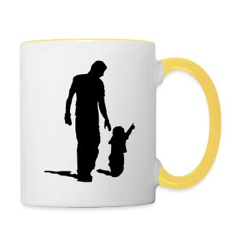 Father & Son - Tasse zweifarbig - Weiß/Gelb - Rechts