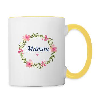 Mamou - Mug contrasté - blanc/jaune - Droite