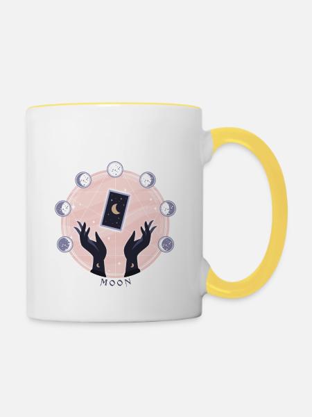 Lunar Magic Tarot Karte - Tasse zweifarbig - Weiß/Gelb