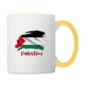 Palästina - Tasse zweifarbig - Weiß/Gelb - Rechts