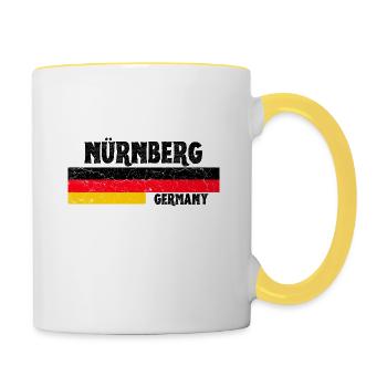 Nürnberg German Flag - Contrasting Mug - white/yellow - Right