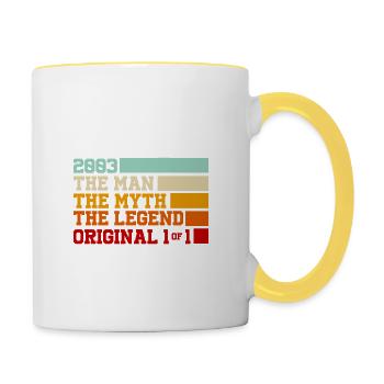 2003 Legend Original Tee - Tasse zweifarbig - Weiß/Gelb - Rechts