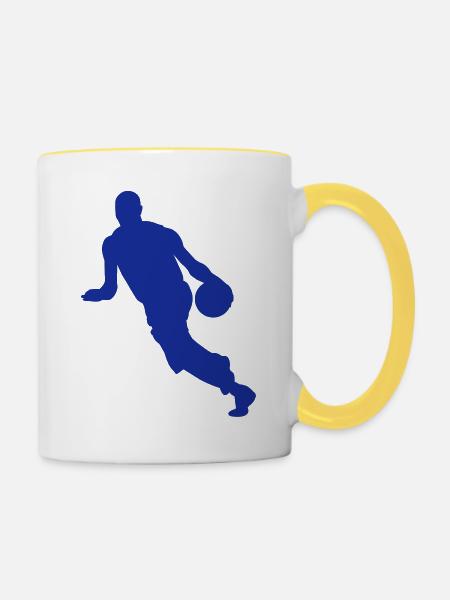 Men basketball de - Tasse zweifarbig - Weiß/Gelb