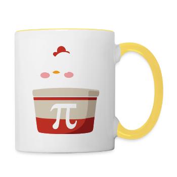 Lustig Mathematik Spruch Mathelehrer Mathesprüche - Tasse zweifarbig - Weiß/Gelb - Rechts