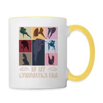 In My Gymnastics Era Funny Gymnastic Girl Gymnast - Contrasting Mug - white/yellow - Right