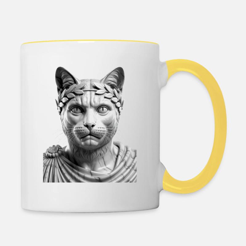 Le stoïcien - Mug contrasté - blanc/jaune