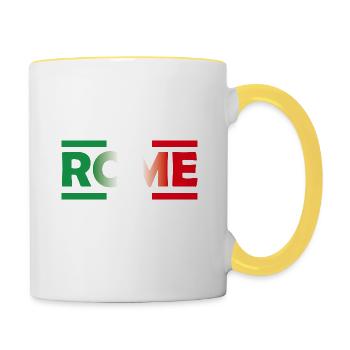 Rome - Tasse zweifarbig - Weiß/Gelb - Rechts