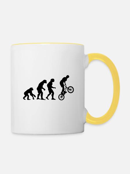BMX - Evolution - Tasse zweifarbig - Weiß/Gelb