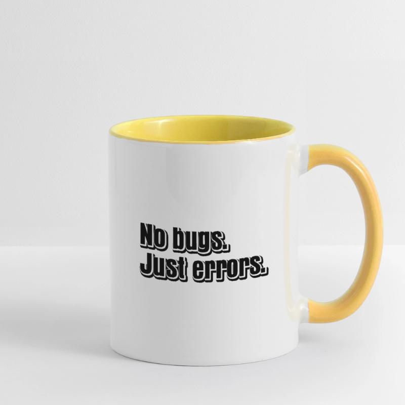 No Bugs Just Errors Coder Programmer Nerd Software Tasse zweifarbig