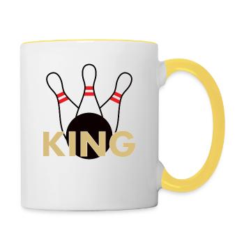 Skittles - Bowling King - Contrasting Mug - white/yellow - Right