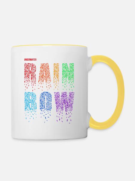 Shrimps - Rainbow - Tasse zweifarbig - Weiß/Gelb