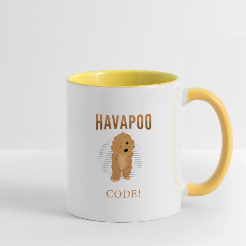 havapoo, havapoo poodle hybrid, havapoo humor, Contrasting Mug