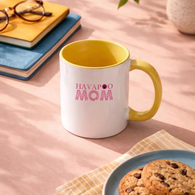 havapoo, havapoo havapoo sky, poodle hybrid, Contrasting Mug