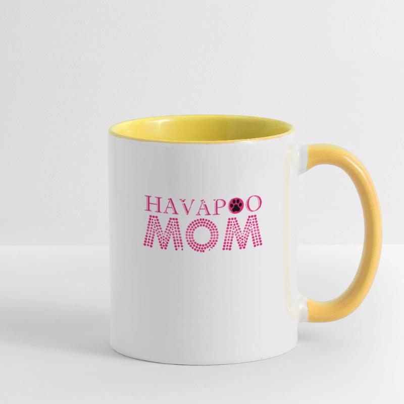 havapoo, havapoo havapoo sky, poodle hybrid, Contrasting Mug
